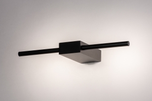 wandlamp 74633 design modern eigentijds klassiek aluminium metaal zwart mat langwerpig rechthoekig