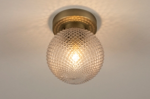 plafondlamp 74751 landelijk modern eigentijds klassiek glas metaal grijs brons