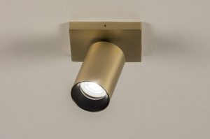 spot 74769 modern eigentijds klassiek messing geschuurd aluminium metaal goud mat messing rond rechthoekig