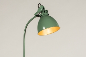 vloerlamp 74783 landelijk modern retro metaal groen goud rond