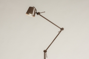 vloerlamp 74800 landelijk modern retro metaal bruin rond