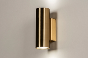 wandlamp 74826 modern eigentijds klassiek art deco messing geschuurd metaal goud messing rond langwerpig