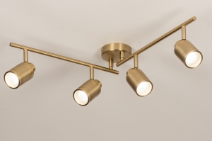 Spot 74850 modern zeitgemaess klassisch Messing gebuerstet Aluminium Metall Gold Matt Messing laenglich