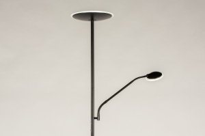 vloerlamp 74866 modern eigentijds klassiek metaal zwart mat rond langwerpig