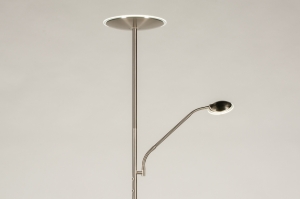 vloerlamp 74867 modern eigentijds klassiek metaal nikkel staalgrijs rond langwerpig