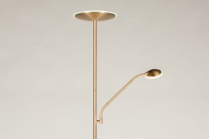 staande lamp 74868 modern eigentijds klassiek messing geschuurd metaal goud mat messing rond langwerpig