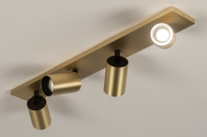 spot 74875 design modern eigentijds klassiek messing (kleur) geschuurd aluminium metaal goud messing (kleur) rond rechthoekig