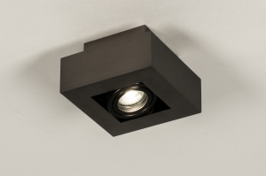 Deckenleuchte 74910 Industrielook modern Aluminium braun viereckig