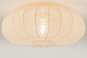 plafondlamp 74917 modern stof metaal beige rond