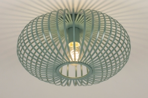 plafondlamp 74927 modern retro metaal groen rond
