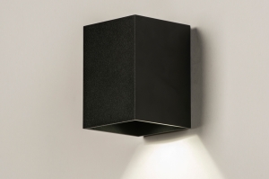 wandlamp 74951 modern aluminium metaal zwart mat rechthoekig