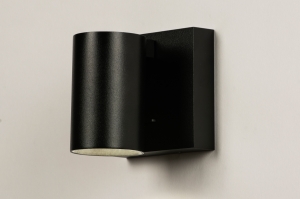 wandlamp 74957 modern aluminium metaal zwart mat rond vierkant