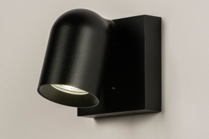 wandlamp 74959 modern aluminium metaal zwart mat rond vierkant
