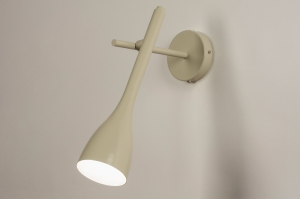 wandlamp 74967 design modern metaal beige zand rond langwerpig