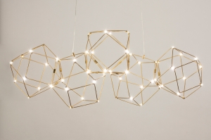 hanglamp 74977 design modern messing (kleur) metaal goud messing (kleur) langwerpig
