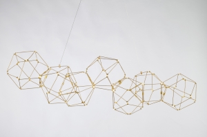 hanglamp 74978 design modern messing (kleur) metaal goud messing (kleur) langwerpig