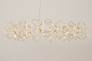 hanglamp 74979 design modern messing (kleur) metaal goud messing (kleur) rond