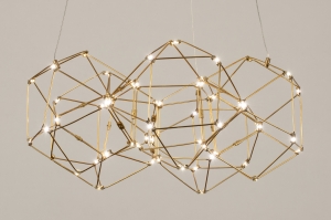 hanglamp 74980 design modern messing (kleur) metaal goud messing (kleur) rond