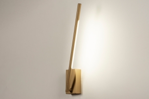 wandlamp 74987 modern messing (kleur) aluminium metaal goud messing (kleur) langwerpig