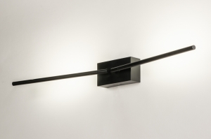 wandlamp 74988 modern aluminium metaal zwart mat langwerpig