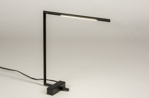 tafellamp 74990 modern metaal zwart mat rechthoekig