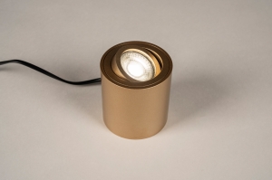 tafellamp 75018 modern eigentijds klassiek messing (kleur) aluminium metaal goud messing (kleur) rond