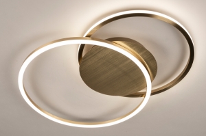 plafondlamp 75020 modern eigentijds klassiek messing (kleur) geschuurd metaal goud messing (kleur) rond