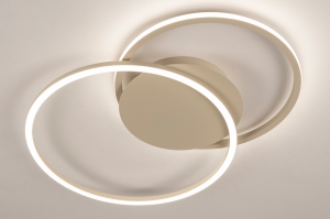 plafondlamp 75021 modern eigentijds klassiek metaal beige zand rond