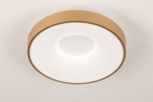 plafondlamp 75029 modern messing (kleur) kunststof metaal goud messing (kleur) rond