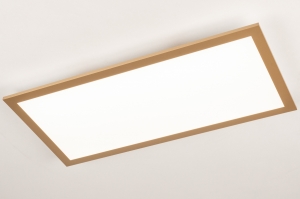 plafondlamp 75033 modern eigentijds klassiek messing (kleur) aluminium kunststof metaal goud messing (kleur) rechthoekig