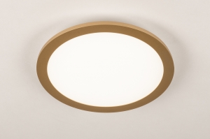 plafondlamp 75034 modern eigentijds klassiek messing (kleur) aluminium metaal goud messing (kleur) rond