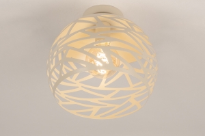 plafondlamp 75040 modern metaal beige rond