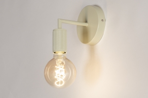 Wandleuchte 75045 laendlich modern Aluminium Metall Beige Sand rund