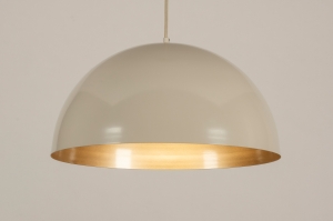 hanglamp 75050 modern eigentijds klassiek metaal goud beige zand rond