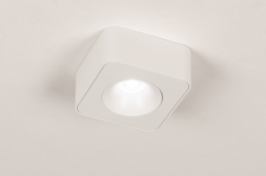Spot 75052 modern Aluminium Metall weiss matt viereckig