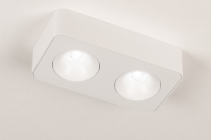 spot 75053 sale modern aluminium metaal wit mat rechthoekig