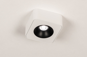 Spot 75058 modern Aluminium Metall schwarz weiss matt viereckig