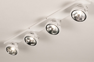 Spot 75065 modern Aluminium Metall weiss matt rund rechteckig