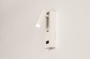 Wandleuchte 75072 modern Metall weiss matt rechteckig