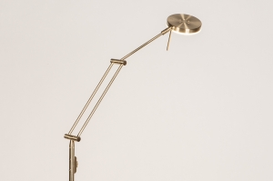 Stehleuchte 75076 modern Klassisch zeitgemaess klassisch Messing gebuerstet Metall Gold Matt Messing rund