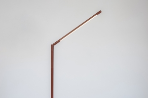 vloerlamp 75079 modern metaal rood bruin rond