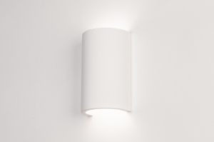 wandlamp 75088 landelijk modern eigentijds klassiek keramiek wit rond langwerpig