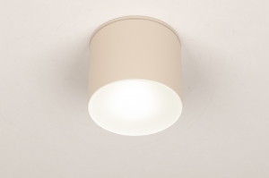 Deckenleuchte 75097 modern Aluminium Beige rund