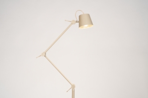 Stehleuchte 75126 laendlich modern Retro Metall Beige Sand rund