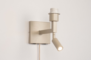 wandlamp 75131 modern metaal beige vierkant