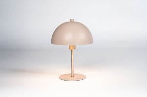 tafellamp 75137 modern retro eigentijds klassiek messing (kleur) geschuurd metaal goud roze messing (kleur) rond