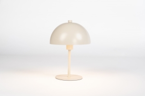 tafellamp 75139 landelijk modern metaal beige zand rond
