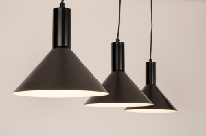 hanglamp 75145 modern retro metaal zwart mat rond rechthoekig