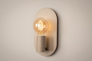 wandlamp 75159 landelijk modern metaal beige ovaal