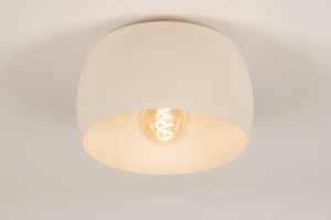 Deckenleuchte 75165 laendlich modern Aluminium Metall Beige Sand rund